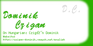 dominik czigan business card